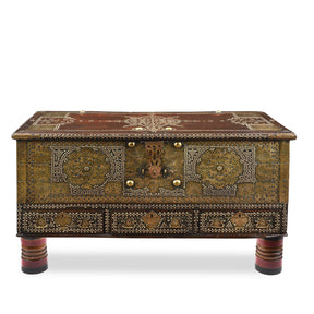 Brass Studded Teak Zanzibar Chest From Surat  - 19th Century