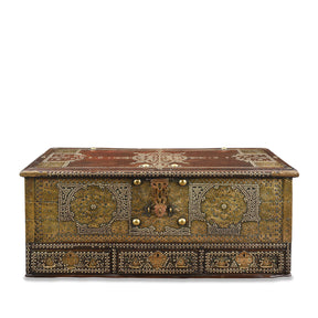 Brass Studded Teak Zanzibar Chest From Surat  - 19th Century