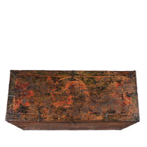 Painted Tibetan 'Flaming Lotus' Storage Chest - 18th Century
