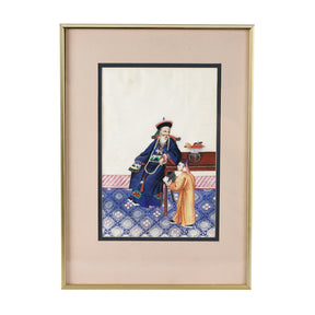 Chinese Watercolour Painting On Pith Paper - 19th Century