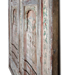 Indian Balcony Panel Kutch - 19th Century With Later Painting