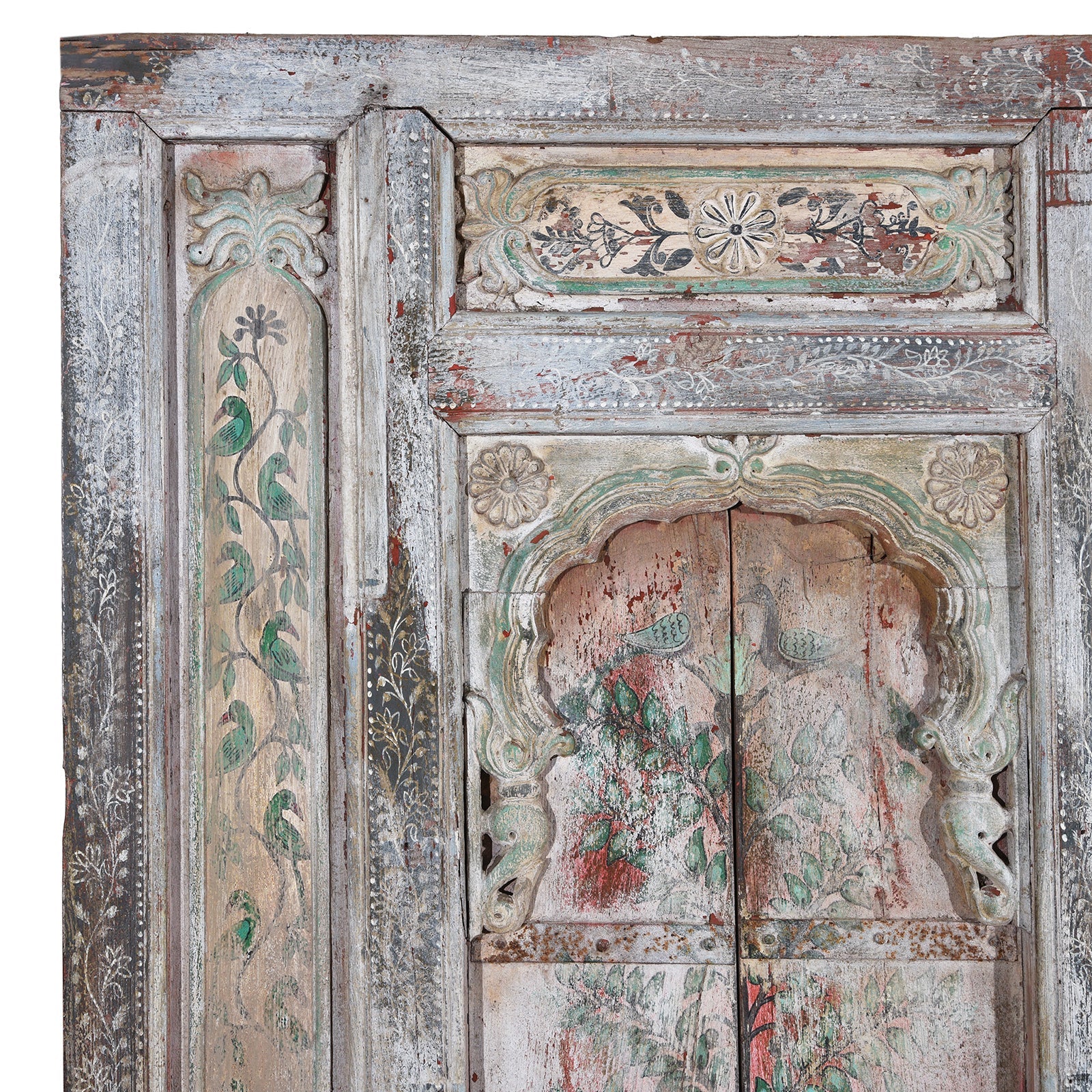 Indian Balcony Panel Kutch - 19th Century With Later Painting