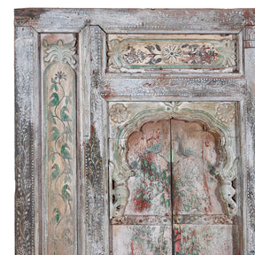 Indian Balcony Panel Kutch - 19th Century With Later Painting