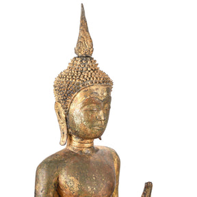 Gilt Bronze Thai Standing Buddha - Early Rattanakosin