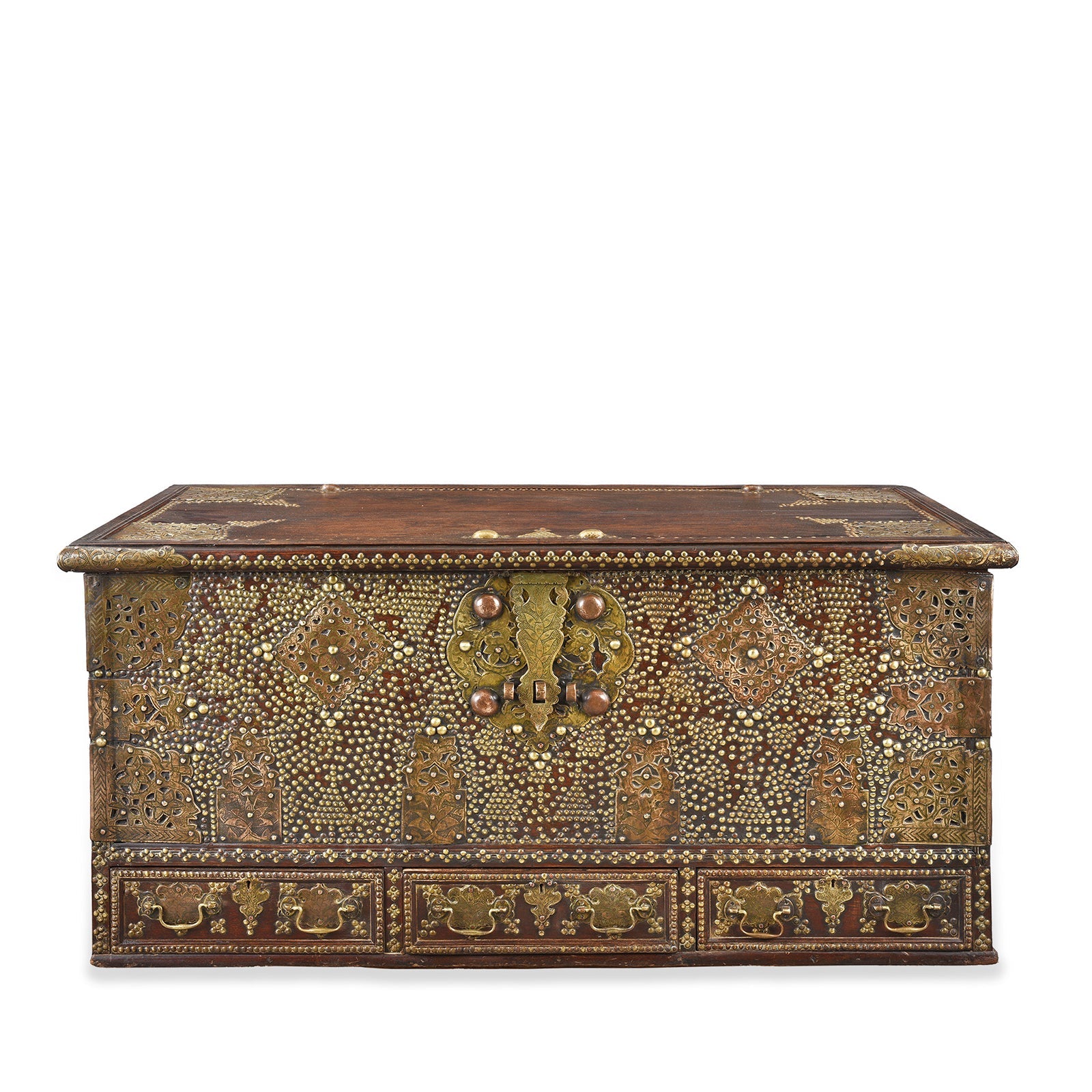 Brass Studded Zanzibar Chest From Surat  - Early 19th Century