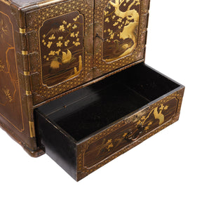 Japanese Gilt Lacquer Kodansu Jewellery Cabinet - Meiji Period