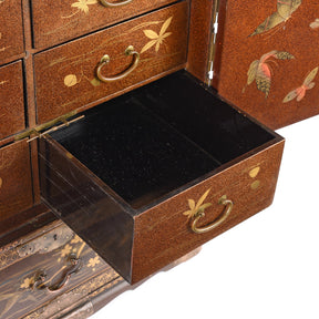Japanese Gilt Lacquer Kodansu Jewellery Cabinet - Meiji Period