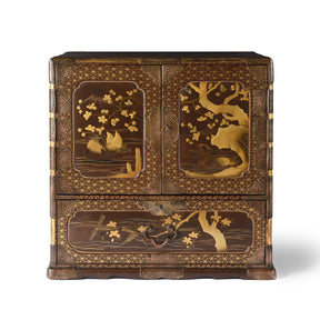 Japanese Gilt Lacquer Kodansu Jewellery Cabinet - Meiji Period