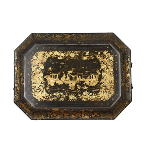 Canton Export Black Lacquer Sewing Box - Ca 1830's