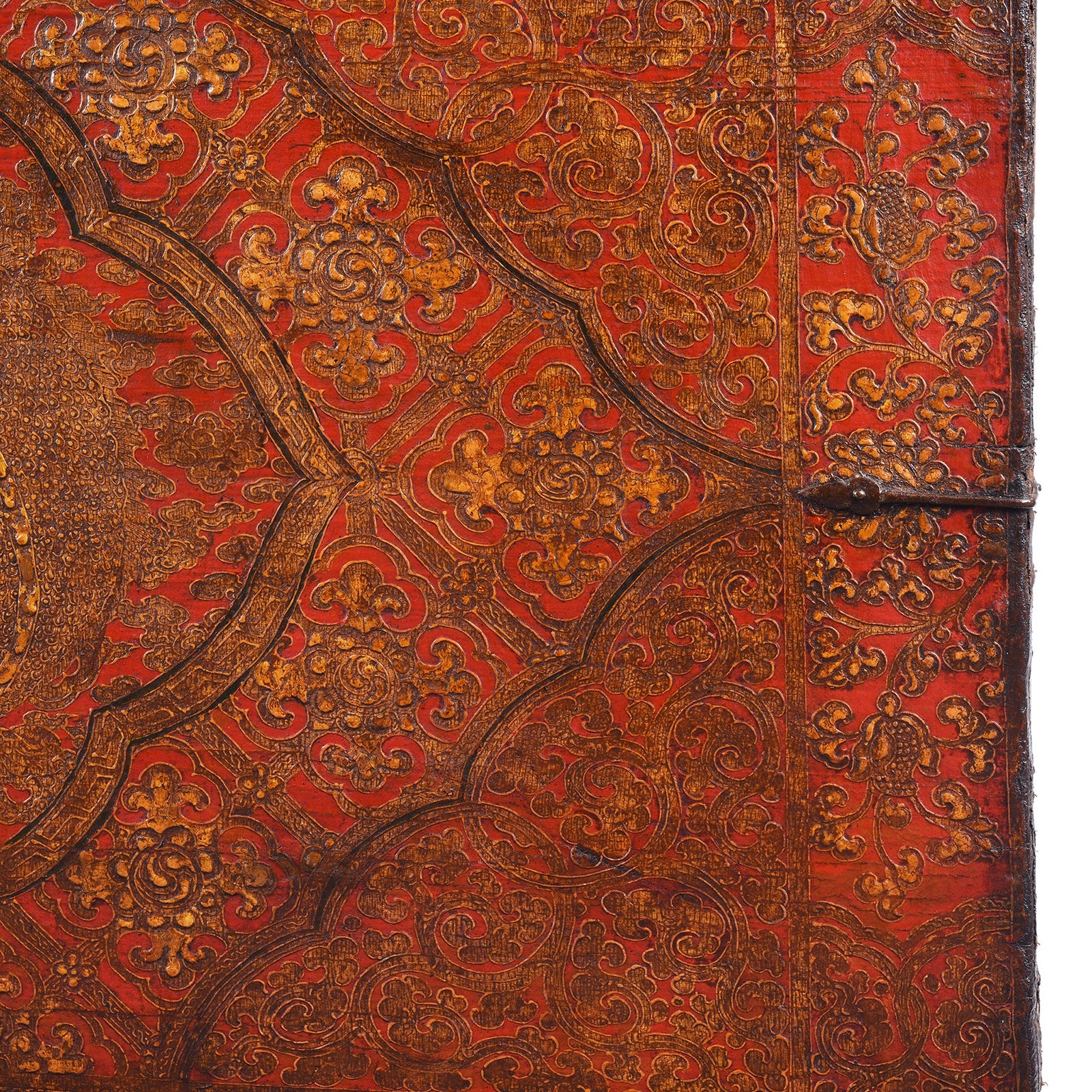Painted Tibetan 'Dragon' Storage Chest - 18thC
