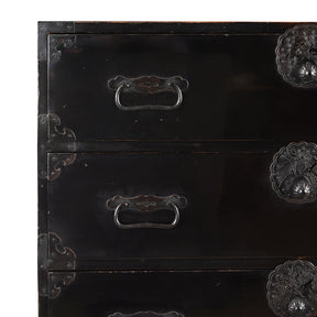 Black Lacquer Isho Kasane Dansu From Shonai - Meiji Period
