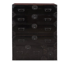 Black Lacquer Isho Kasane Dansu From Shonai - Meiji Period