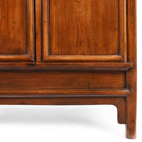 Chinese Red Elm Tapered Cabinet - Qing Dynasty