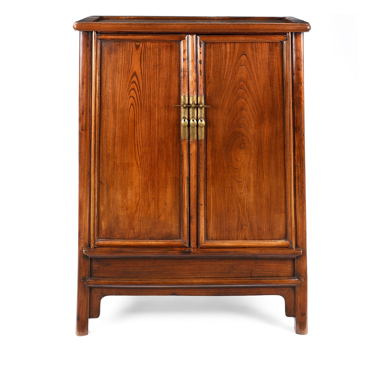 Chinese Red Elm Tapered Cabinet - Qing Dynasty