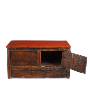 Painted Floral Choksar Prayer Table from Tibet - 19th Century