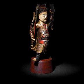 Chinese Erlang Shen Taoist Statue  - 19th Century