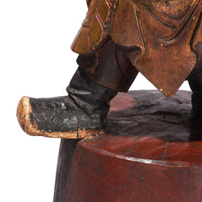 Chinese Erlang Shen Taoist Statue  - 19th Century