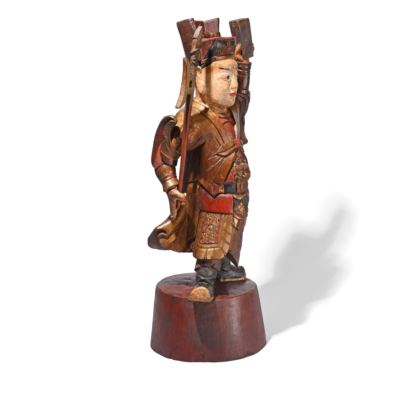 Chinese Erlang Shen Taoist Statue  - 19th Century