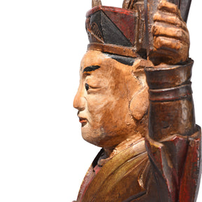 Chinese Erlang Shen Taoist Statue  - 19th Century