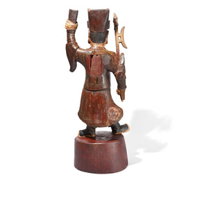 Chinese Erlang Shen Taoist Statue  - 19th Century