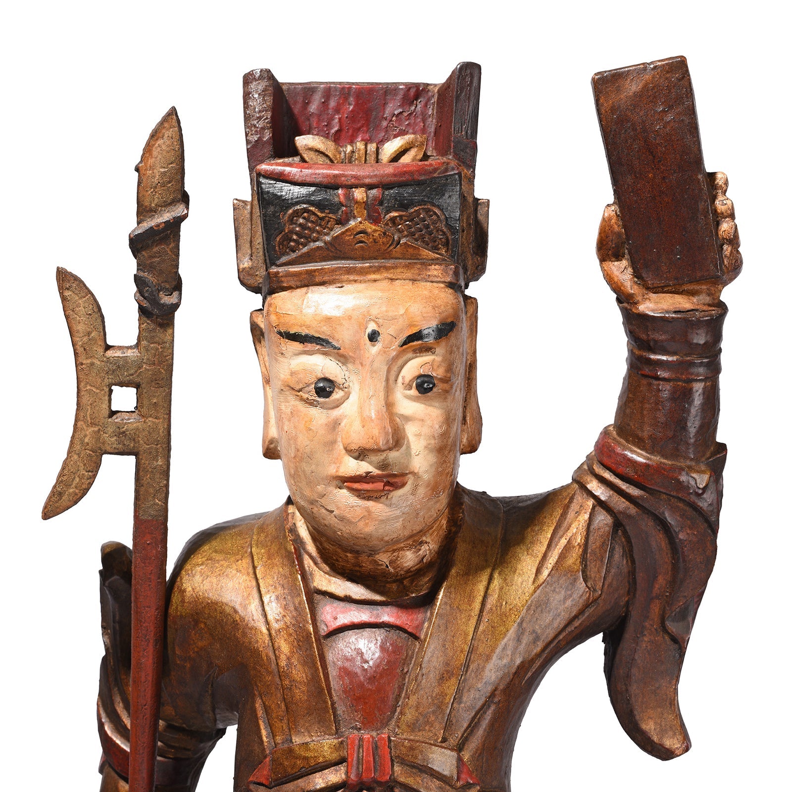 Chinese Erlang Shen Taoist Statue  - 19th Century