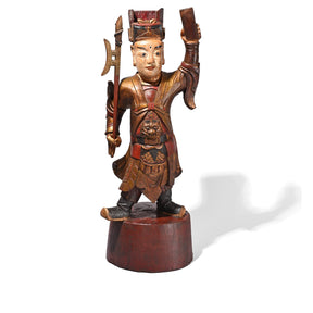 Chinese Erlang Shen Taoist Statue  - 19th Century