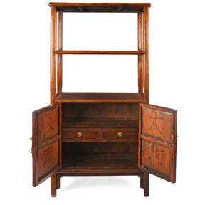 Chinese Walnut Shelf From Jiangsu - 19th Century