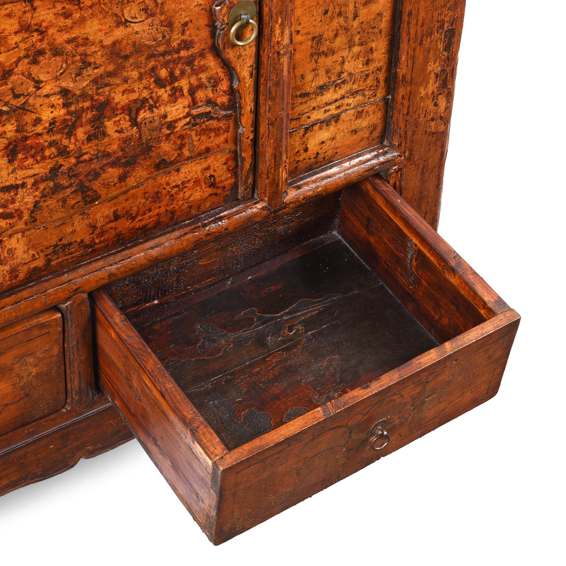 Painted Cabinet From Gansu - 19th Century