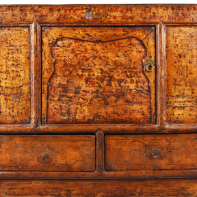 Painted Cabinet From Gansu - 19th Century