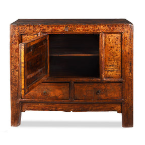 Painted Cabinet From Gansu - 19th Century