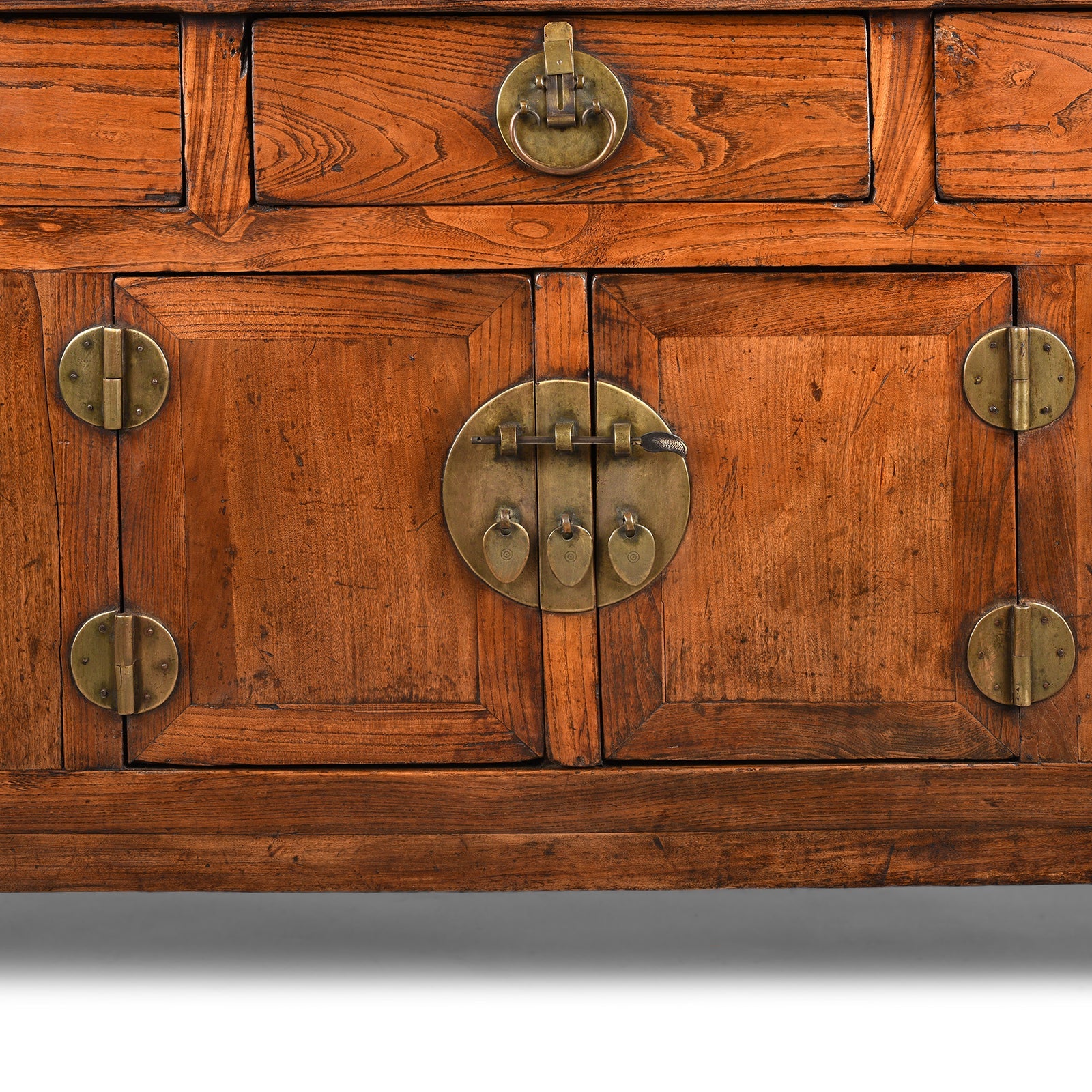 Elm Chinese Sideboard From Peking - 19th Century