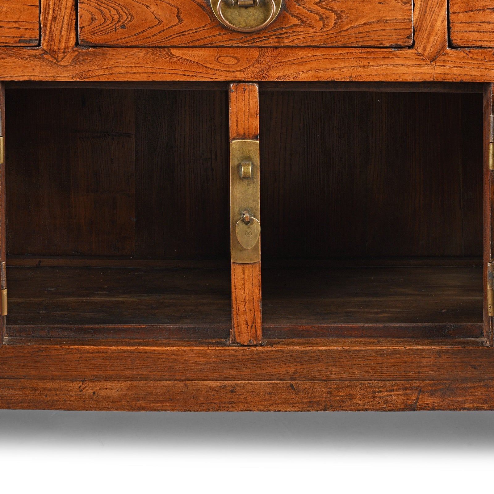 Elm Chinese Sideboard From Peking - 19th Century
