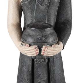 Pair Of Vintage Carved Burmese Monks - Ca 1970's