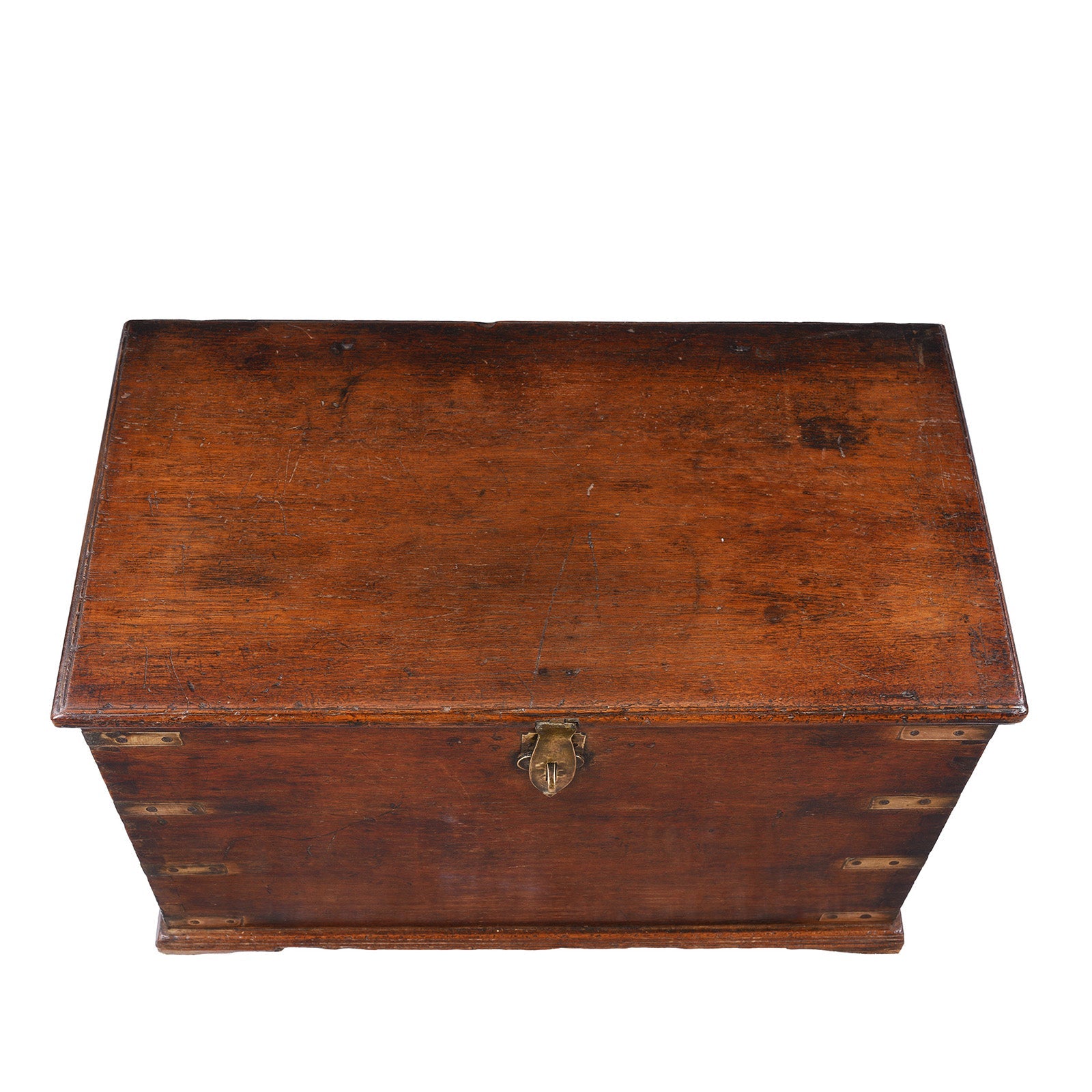 Brass Bound Indian Teak Chest  - 19th Century