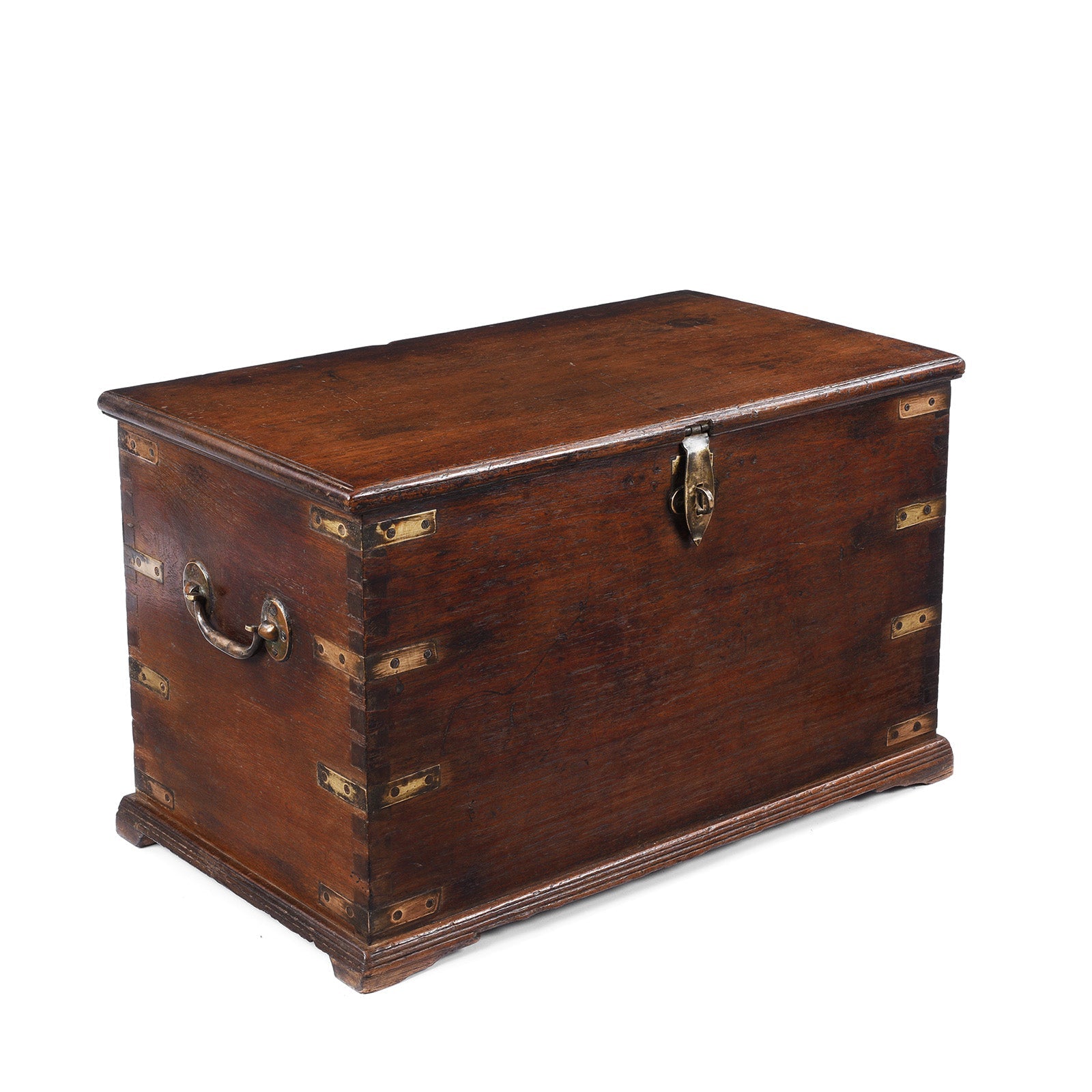 Brass Bound Indian Teak Chest  - 19th Century