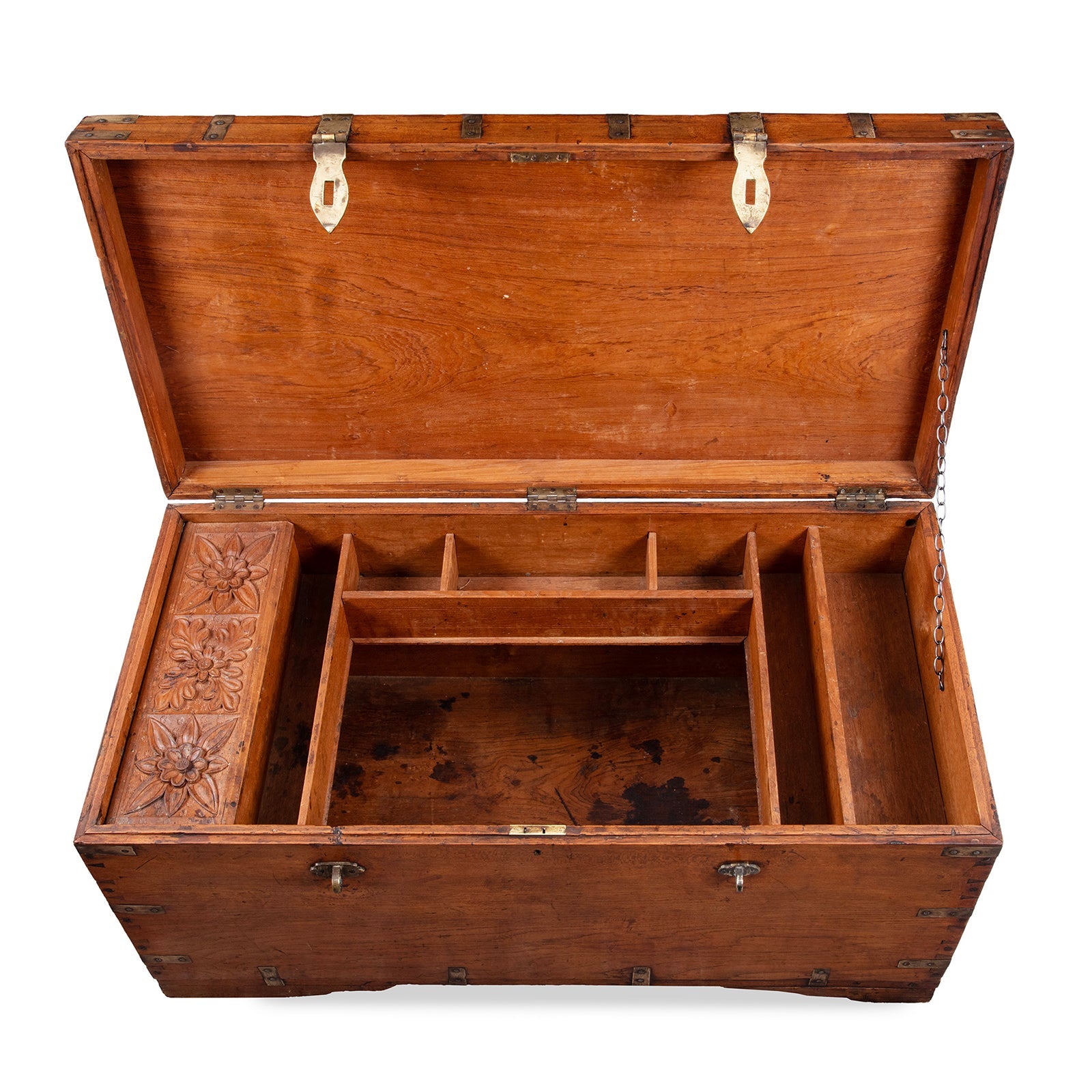 Burmese Brass Bound Military Chest - 19thC