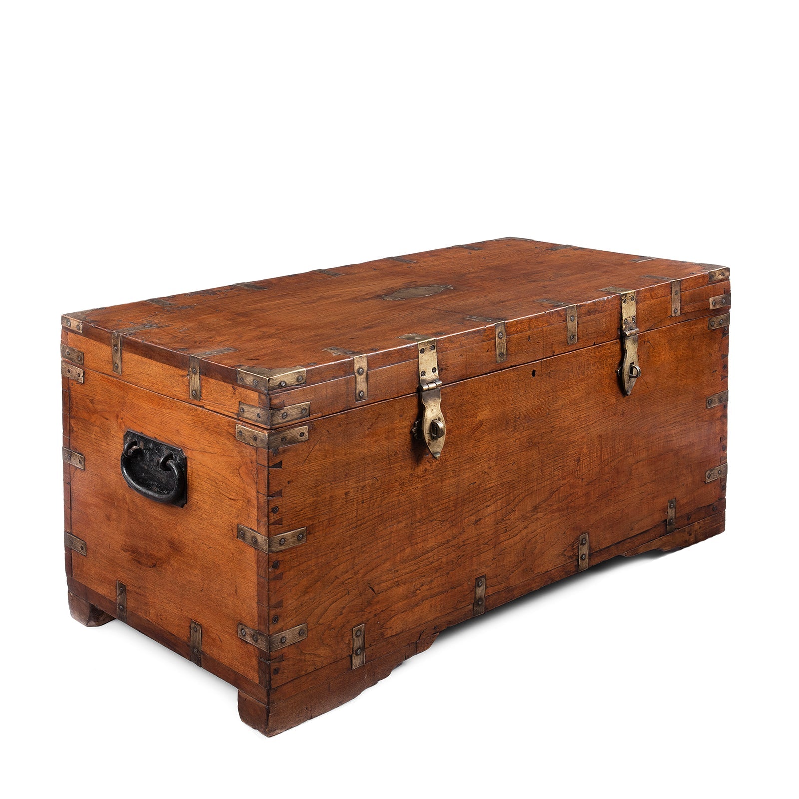 Burmese Brass Bound Military Chest - 19thC