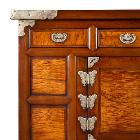 Korean Morijang Burr Maple Side Cabinet - Ca 1920