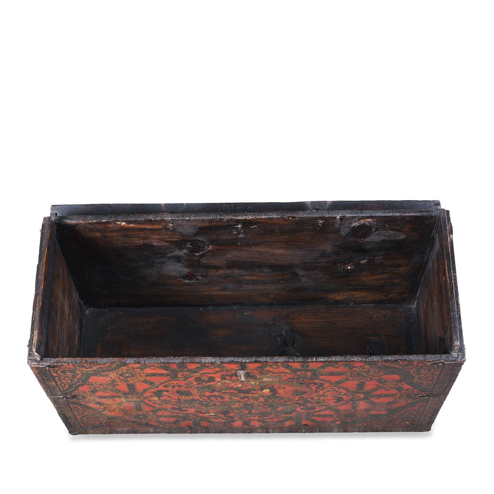 Painted Tibetan Dragon Storage Chest - 18th Century