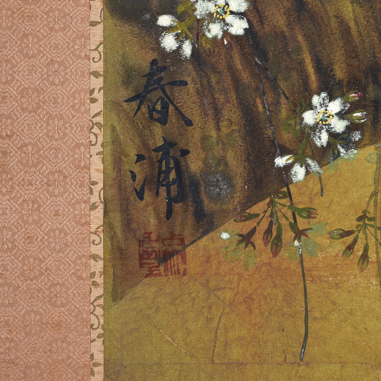 Japanese Gold Rinpa Style Byobu Screen - Showa Era