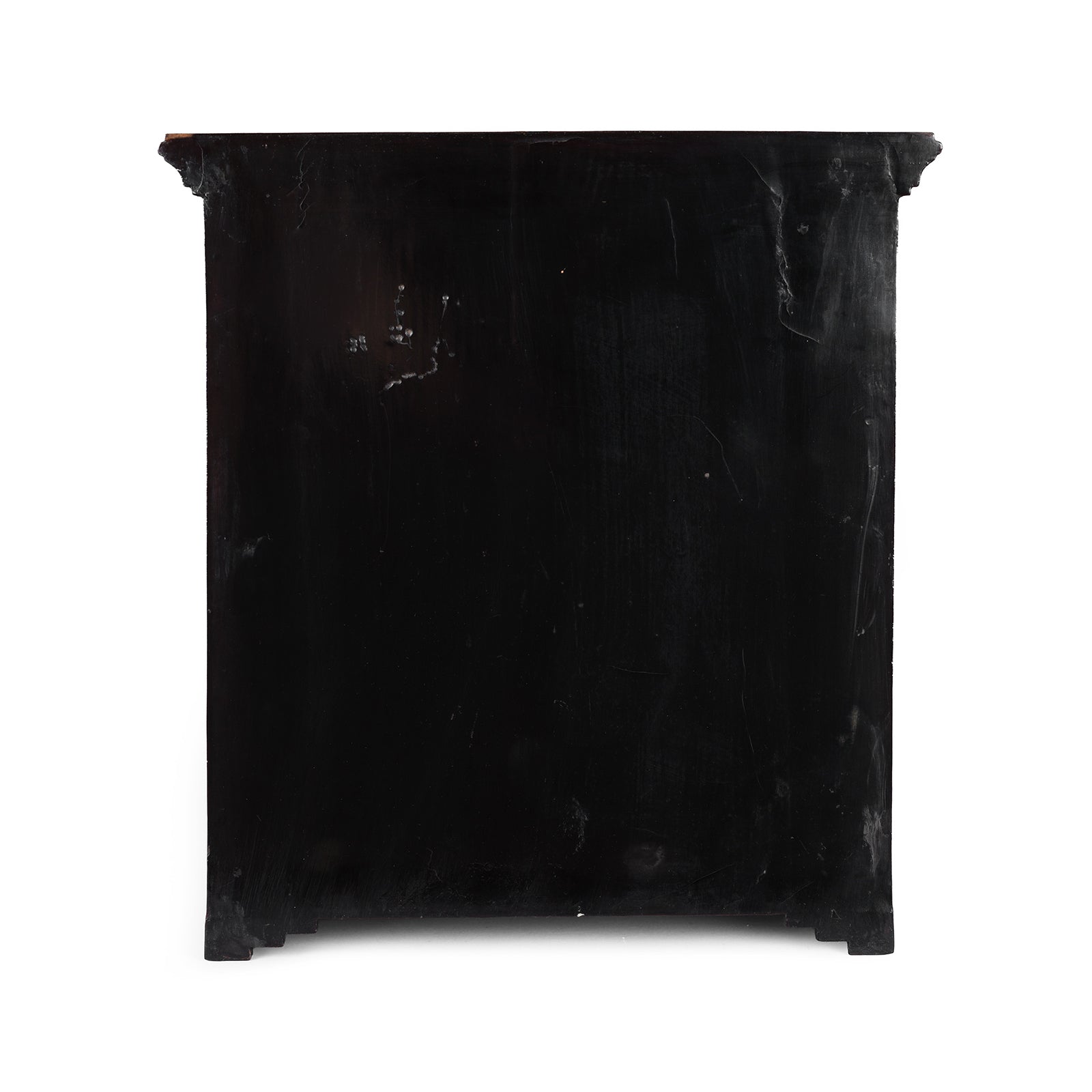 Gilt Black Lacquer Chinese Export Table Cabinet - Early 19th Century