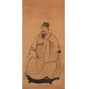 Ancestor Painting of a Male Official - Watercolour on Silk - 19th Century