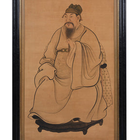 Ancestor Painting of a Male Official - Watercolour on Silk - 19th Century