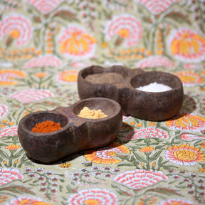 Vintage Indian Stone Masala Bowls - 1920