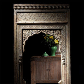 Indian Mirror Made From An Old Rosewood Window - 18thC