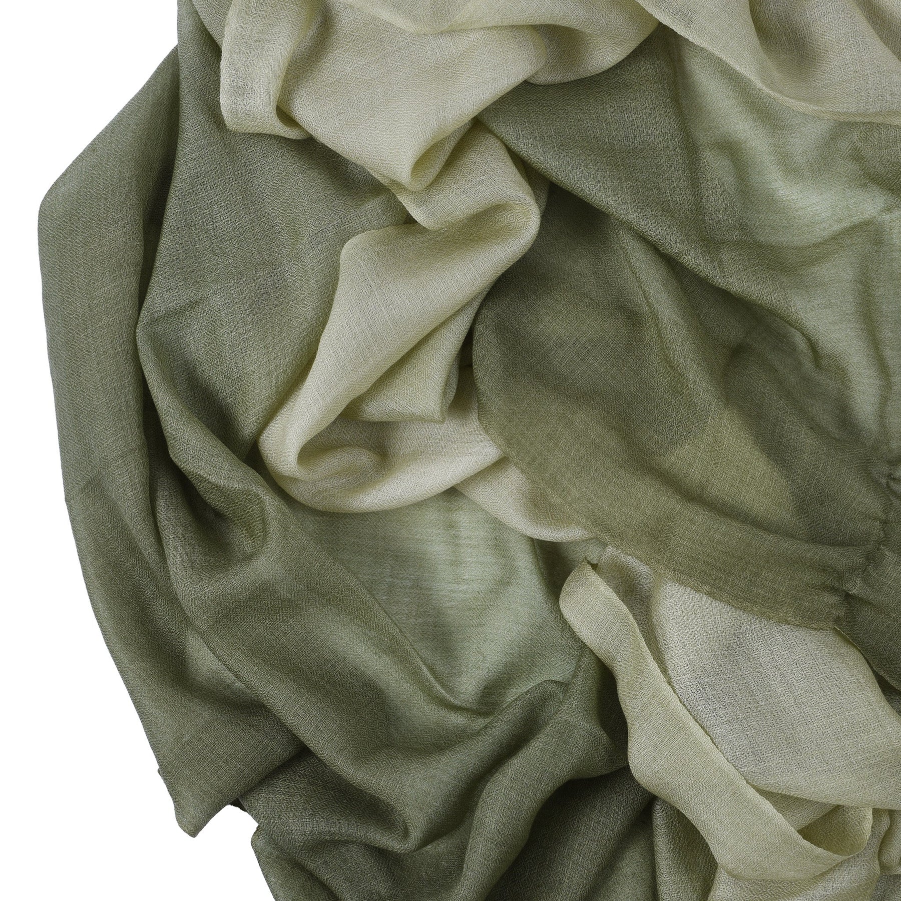 Hand Dyed Spring Green Shawl – 100% Cashmere from Nepal
