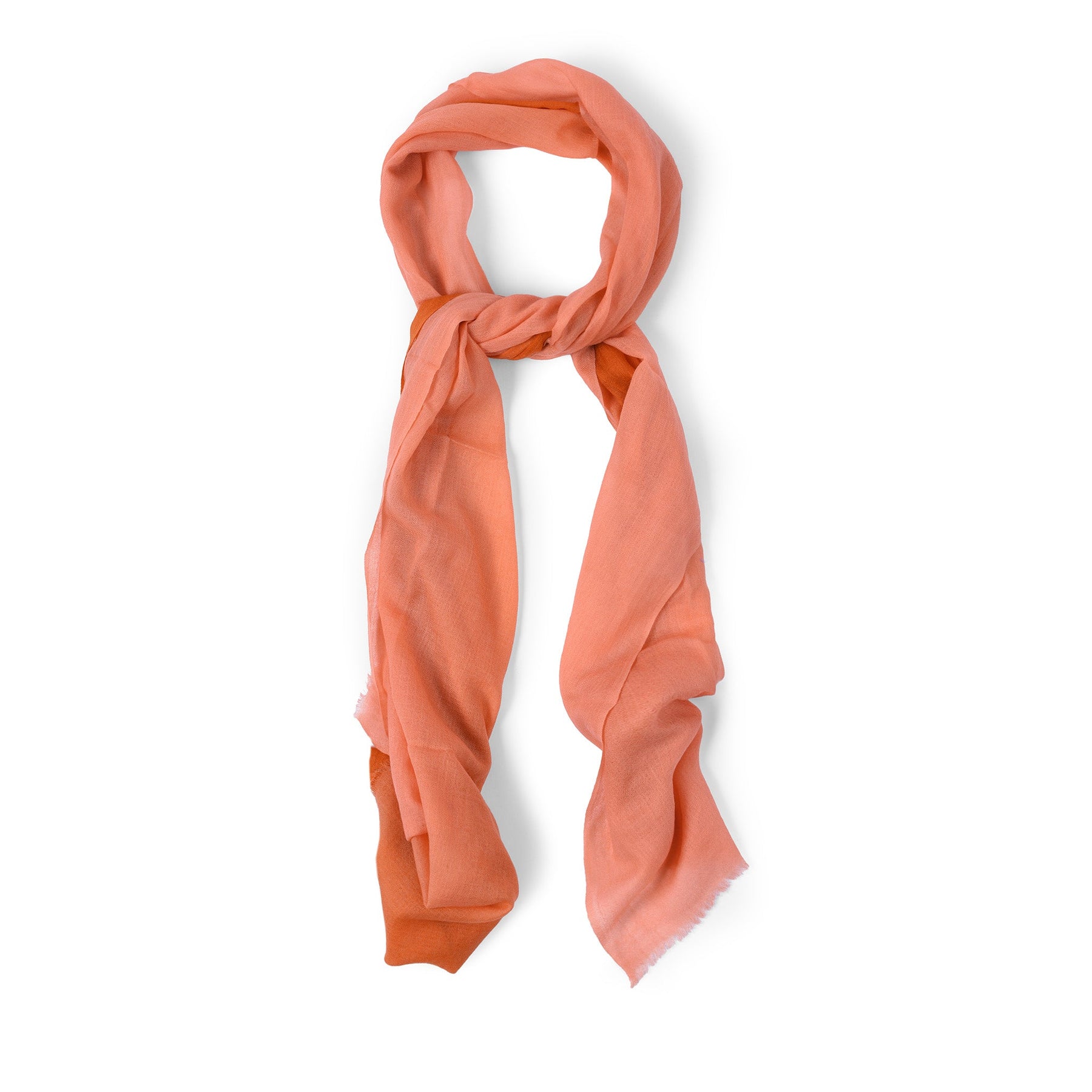 Hand Dyed Saffron Shawl - 100% Cashmere
