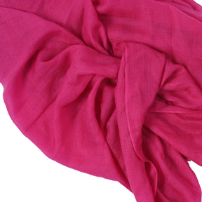 Hand Dyed Fuchsia Pink Shawl – 100% Cashmere from Nepal