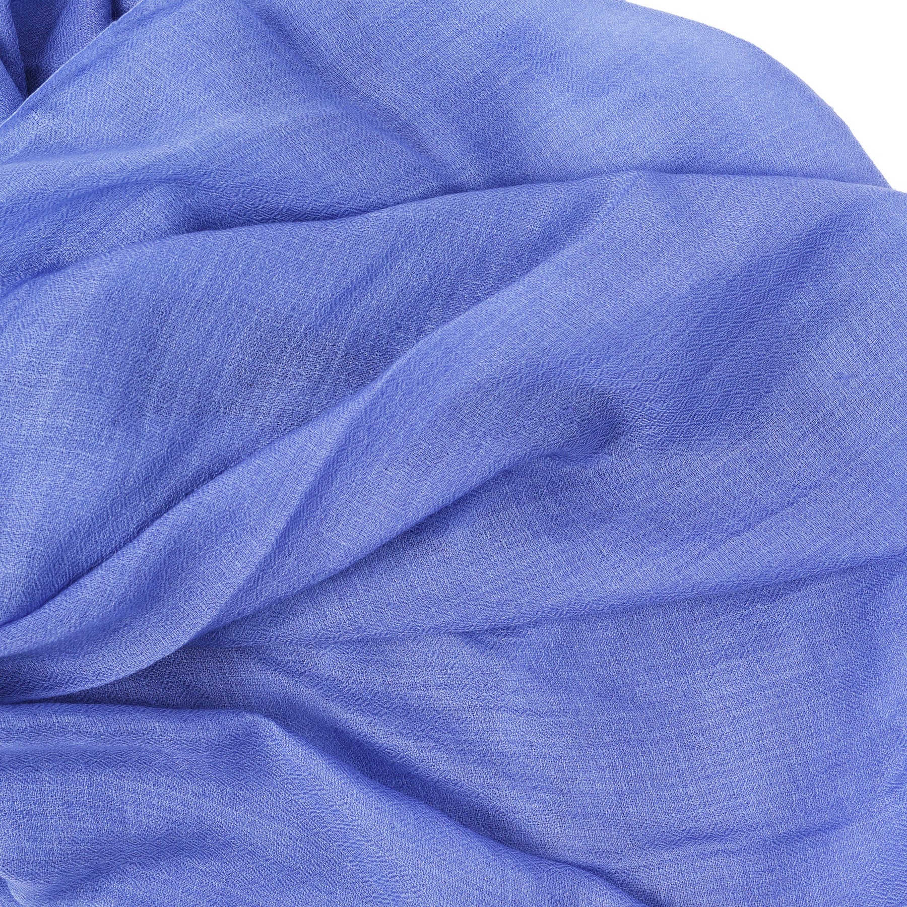 Hand Dyed Azure Blue Shawl - 100% Cashmere from Nepal