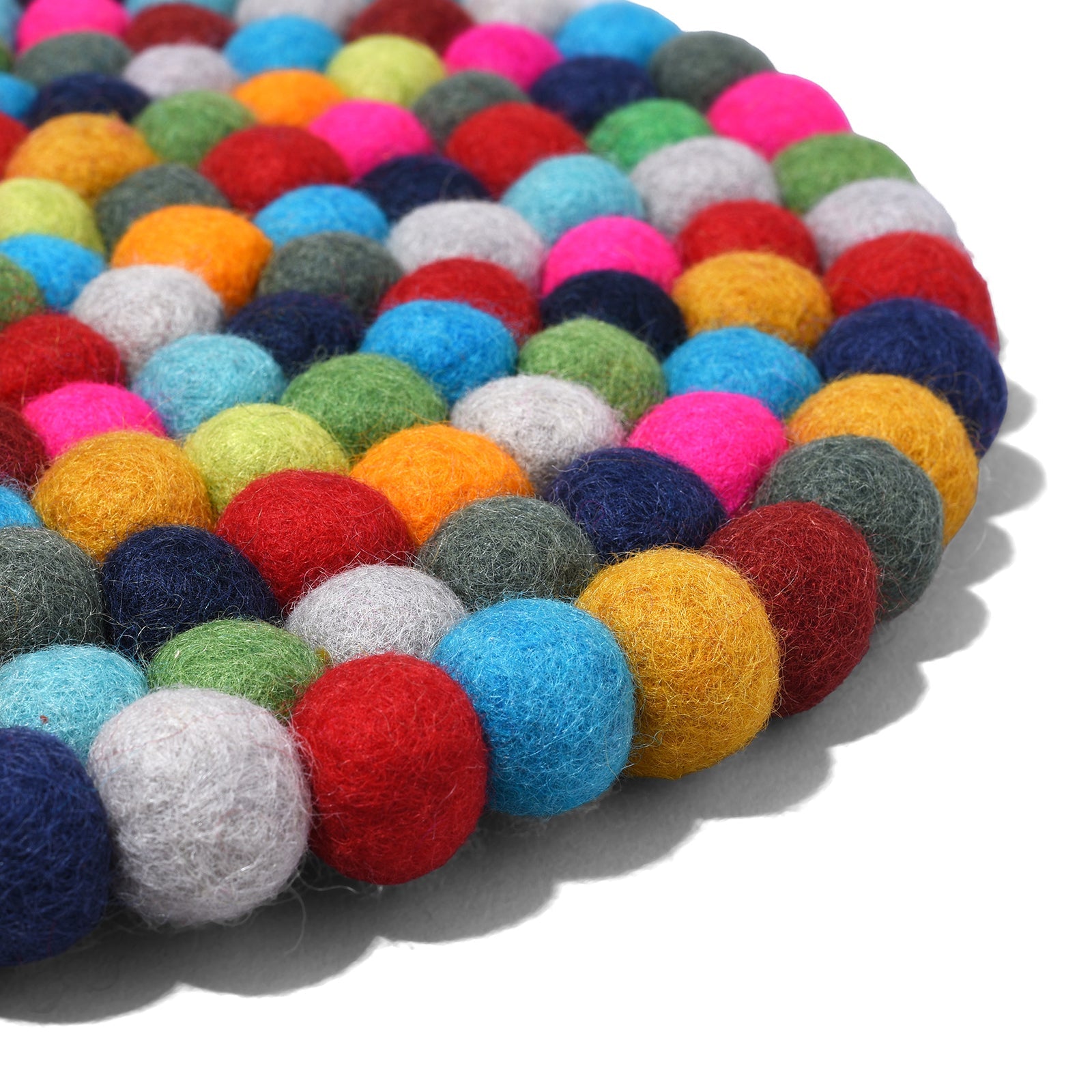 Singing Bowl Felt Ball Cushion - 28 cm